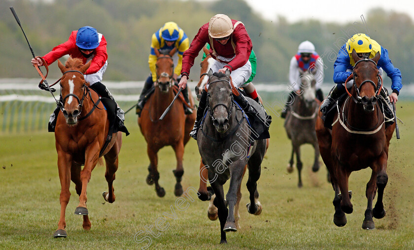 Roman-Mist-0004 
 ROMAN MIST (centre, James Doyle) beats PUY MARY (left) and RUN THIS WAY (right) in The Follow @racingtv On Twitter Fillies Handicap
Nottingham 27 Apr 2021 - Pic Steven Cargill / Racingfotos.com