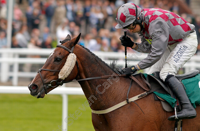 Barel-Of-Laughs-0011 
 BAREL OF LAUGHS (Alex Edwards) wins The Timico Mixed Open Gold Cup Final Hunters Chase Cheltenham 4 May 2018 - Pic Steven Cargill / Racingfotos.com