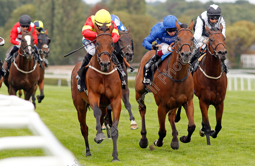 Data-Protection-0002 
 DATA PROTECTION (left, Nicola Currie) beats HIGH END (2nd right) in The Betway Handicap
Sandown 23 Aug 2020 - Pic Steven Cargill / Racingfotos.com