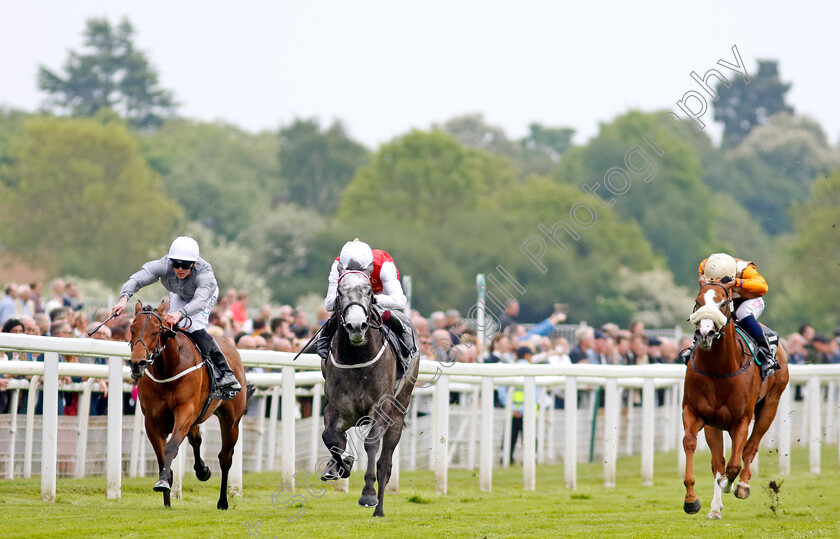 Great-State-0007 
 GREAT STATE (centre, Oisin Murphy) beats PILLOW TALK (left) in The British EBF 40th Anniversary Westow Stakes
York 18 May 2023 - Pic Steven Cargill / Racingfotos.com