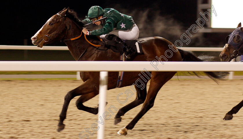 Affluence-0001 
 AFFLUENCE (Hector Crouch) wins The Christmas Party Nights Handicap
Chelmsford 19 Nov 2019 - Pic Steven Cargill / Racingfotos.com