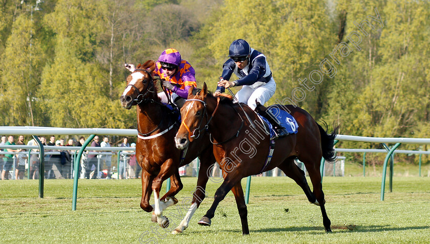 Temple-Of-Heaven-0003 
 TEMPLE OF HEAVEN (right, Sean Levey) beats DYLAN DE VEGA (left) in The Soiza Family Novice Stakes
Nottingham 20 Apr 2019 - Pic Steven Cargill / Racingfotos.com