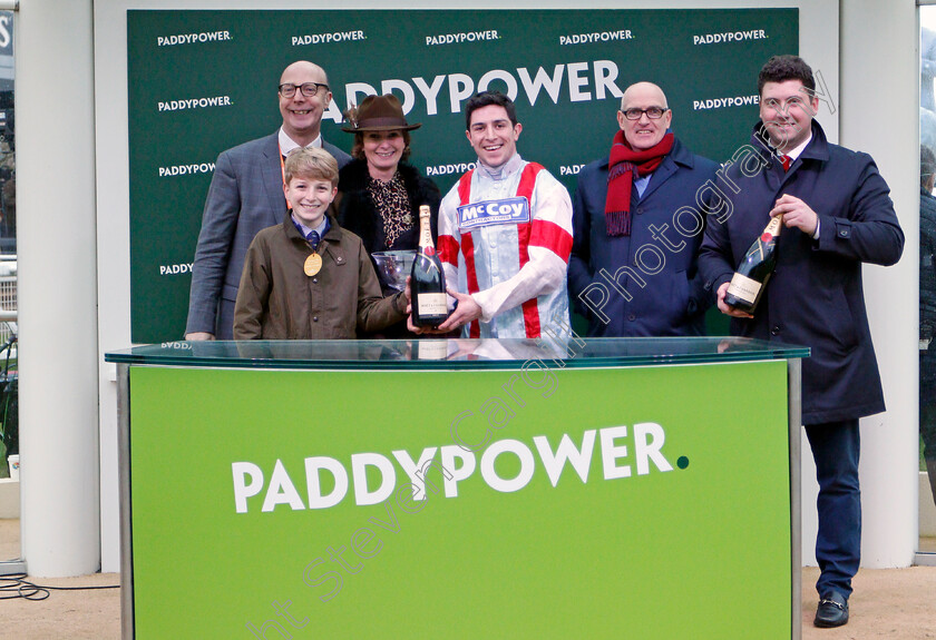 Skandiburg-0009 
 Presentation to Kate and Andrew Brooks, Olly Murphy and Gavin Sheehan for The Paddy Power 69 Sleeps To Cheltenham Handicap Hurdle won by SKANDIBURG
Cheltenham 1 Jan 2020 - Pic Steven Cargill / Racingfotos.com