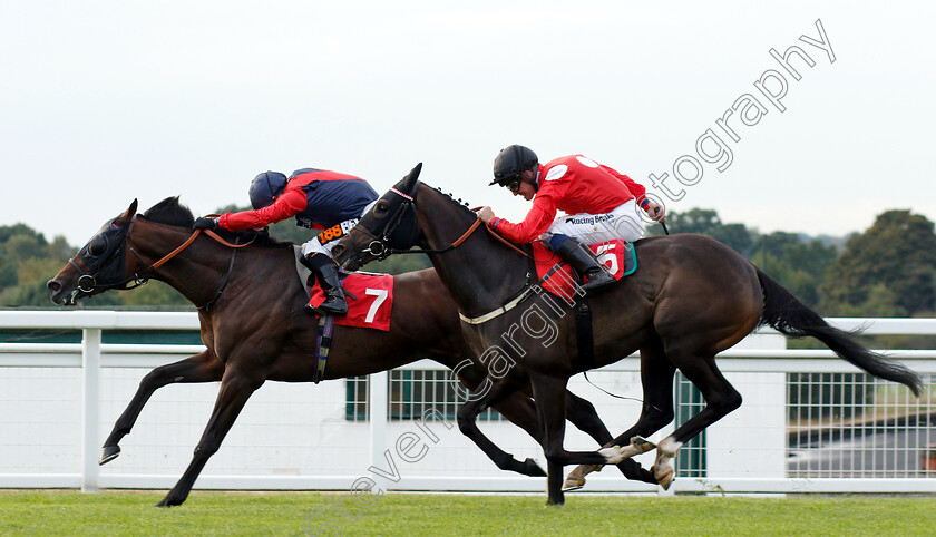 Knight-Errant-0003 
 KNIGHT ERRANT (Silvestre De Sousa) beats JACK REGAN (right) in The Fizz Fridays At Slug And Lettuce Handicap
Sandown 9 Aug 2018 - Pic Steven Cargill / Racingfotos.com