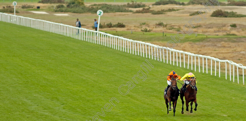 X-J-Rascal-0004 
 X J RASCAL (right, Ryan Moore) beats STAR PLAYER (left) in the Moulton Nurseries Nursery
Yarmouth 14 Sep 2022 - Pic Steven Cargill / Racingfotos.com