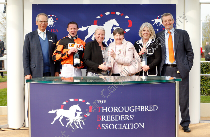 Northern-Beau-0009 
 Presentation to Richie McLernon, Marilyn Scudamore and owners for The Thoroughbred Breeders Association Mares Handicap Chase won by NOTHERN BEAU
Cheltenham 18 Apr 2019 - Pic Steven Cargill / Racingfotos.com