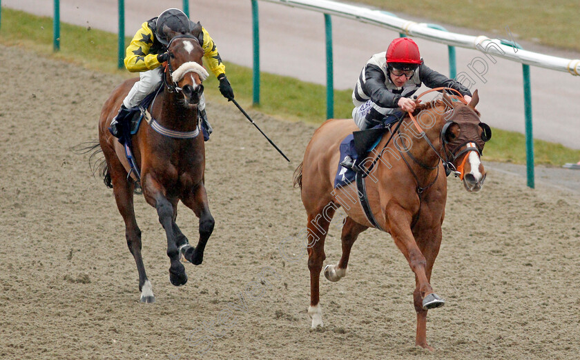 Caribeno-0005 
 CARIBENO (Luke Morris) beats OSLO (left) in The Betway Handicap
Lingfield 10 Mar 2021 - Pic Steven Cargill / Racingfotos.com