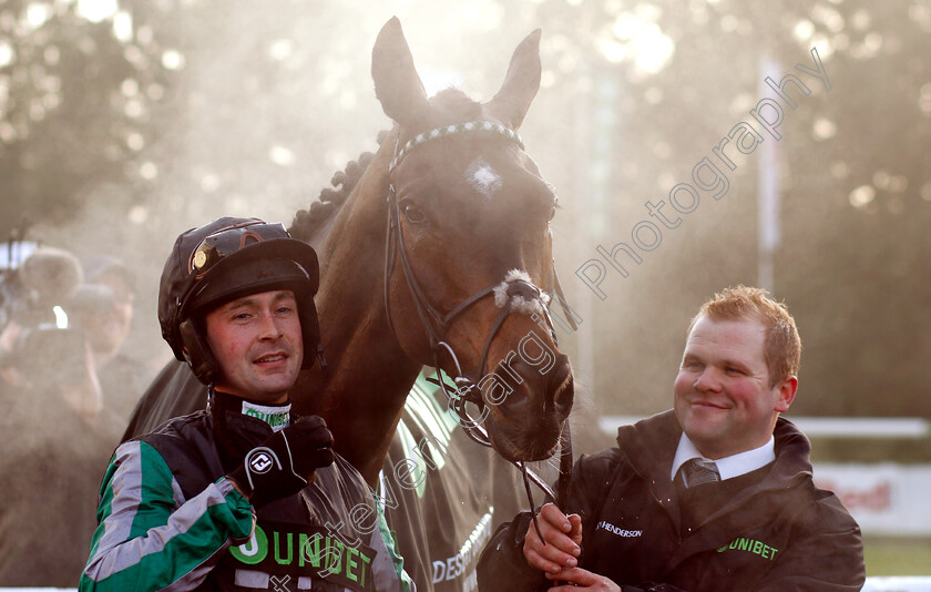 Altior-0008 
 ALTIOR (Nico De Boinville) after The Unibet Desert Orchid Chase
Kempton 27 Dec 2018 - Pic Steven Cargill / Racingfotos.com