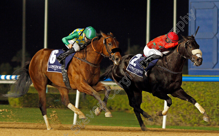 Commanding-0004 
 COMMANDING (left, Richard Mullen) beats AL MODAYAR (right) in The UAE 2000 Guineas Trial
Meydan 9 Jan 2020 - Pic Steven Cargill / Racingfotos.com