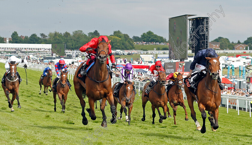 Tuesday-0004 
 TUESDAY (right, Ryan Moore) beats EMILY UPJOHN (left) in The Cazoo Oaks
Epsom 3 Jun 2022 - Pic Steven Cargill / Racingfotos.com