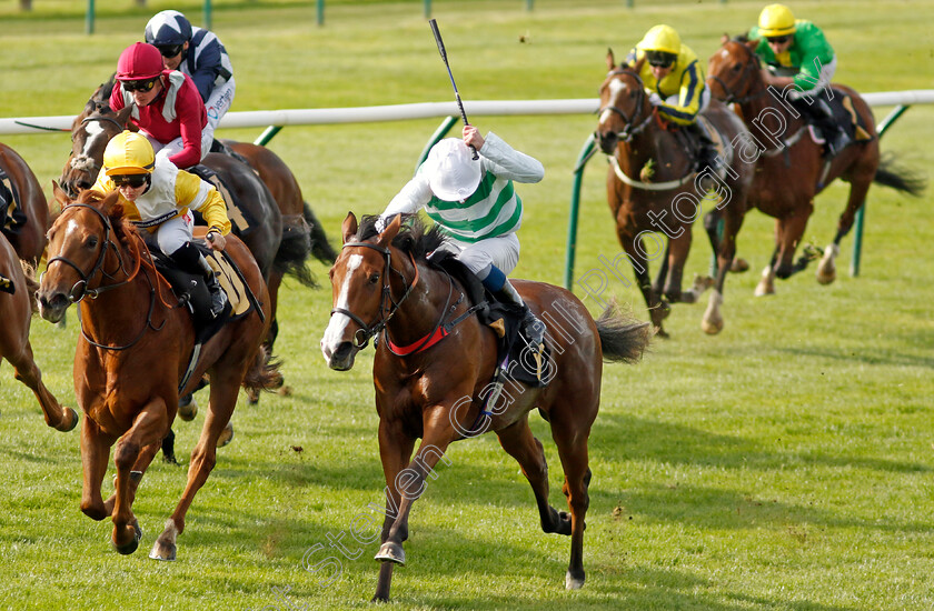 Gold-As-Glass-0003 
 GOLD AS GLASS (left, Hollie Doyle) beats MARIE LAVEAU (right) in The Discover Newmarket Fillies Restricted Novice Stakes Div1
Newmarket 19 Oct 2022 - Pic Steven Cargill / Racingfotos.com