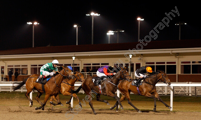 Companionship-0002 
 COMPANIONSHIP (centre, Tom Marquand) beats MS GANDHI (left) and QUENELLE D'OR (right) in The EBF Fillies Novice Stakes
Chelmsford 27 Nov 2020 - Pic Steven Cargill / Racingfotos.com