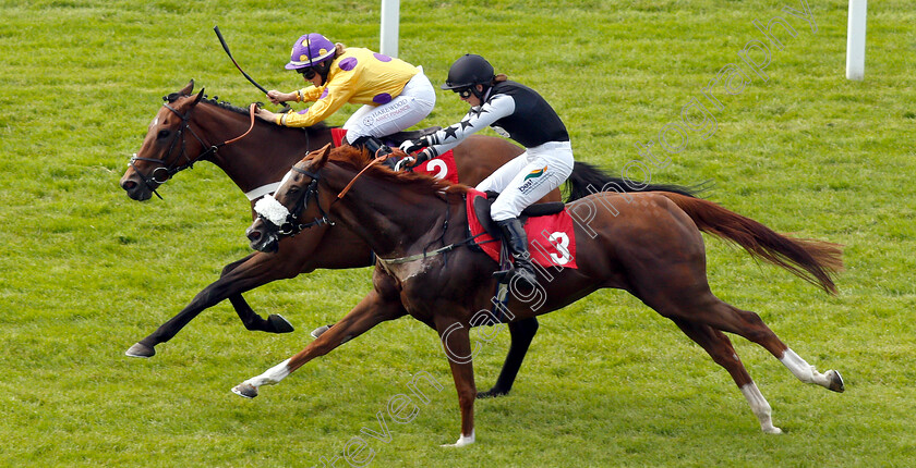 Biotic-0004 
 BIOTIC (Joanna Mason) beats CLUB TROPICANA (right) in The Coppafeel! 10 Year Anniversary Handicap
Sandown 5 Jul 2019 - Pic Steven Cargill / Racingfotos.com