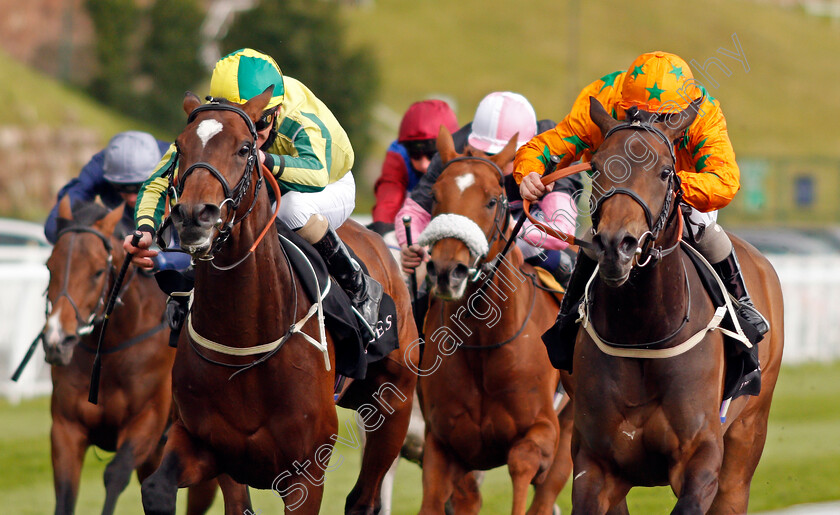 Love-Is-Golden-0004 
 LOVE IS GOLDEN (right, Franny Norton) beats BAILEYS DERBYDAY (left) in The Boodles Handicap
Chester 6 May 2021 - Pic Steven Cargill / Racingfotos.com