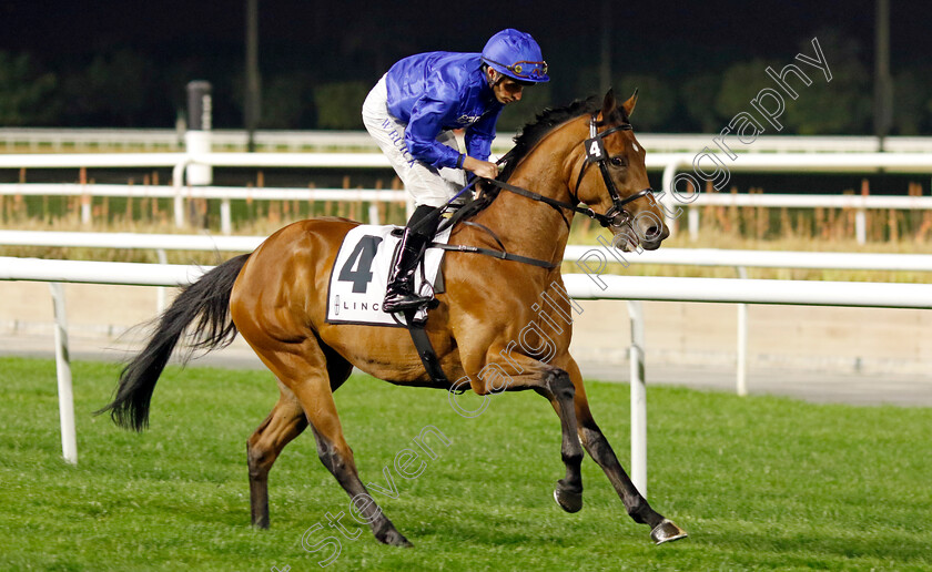 Legend-Of-Time-0007 
 LEGEND OF TIME (William Buick) winner of The Jumeirah Guineas
Meydan 2 Feb 2024 - Pic Steven Cargill / Racingfotos.com