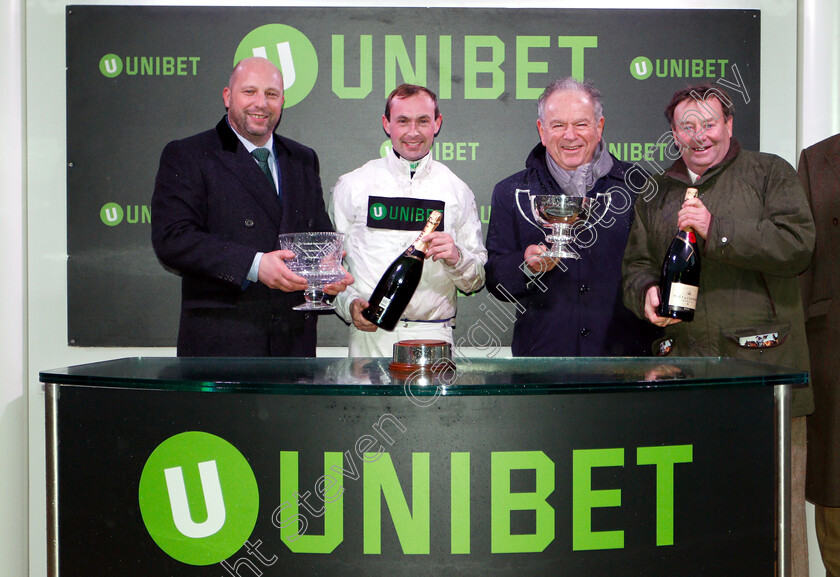 Brain-Power-0007 
 Presentation to Michael Buckley, Nicky Henderson and Nico de Boinville for The Unibet International Hurdle won by BRAIN POWER	
Cheltenham 15 Dec 2018 - Pic Steven Cargill / Racingfotos.com