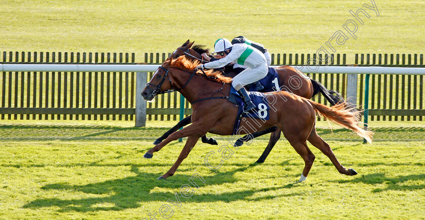 Face-The-Facts-0006 
 FACE THE FACTS (nearside, Ted Durcan) beats NEARLY CAUGHT (farside) in The Jockey Club Rose Bowl Stakes Newmarket 28 Sep 2017 - Pic Steven Cargill / Racingfotos.com