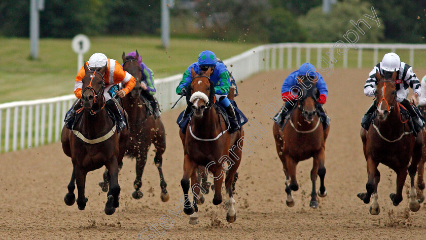 Waqaas-0002 
 WAQAAS (left, Stevie Donohoe) beats VIVACIOUS SPIRIT (centre) in The Follow At The Races On Twitter Handicap 
Wolverhampton 31 Jul 2020 - Pic Steven Cargill / Racingfotos.com