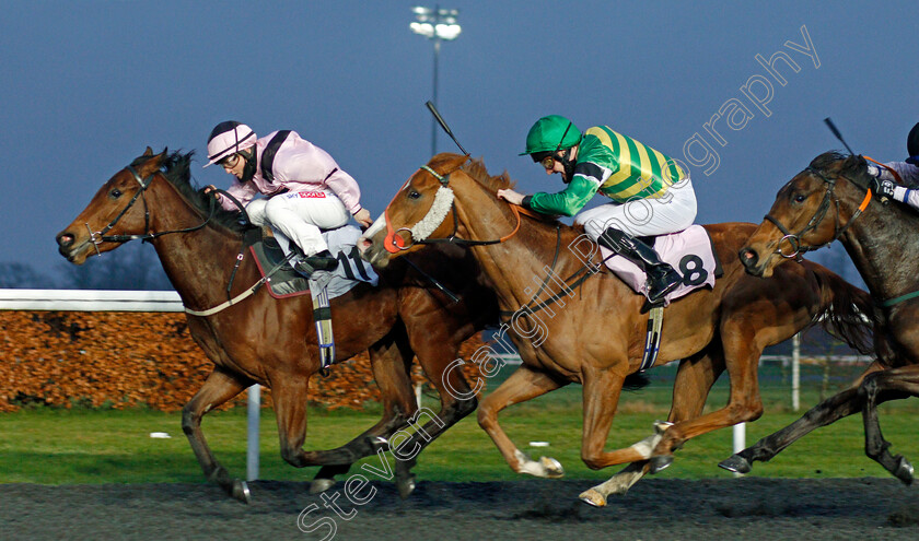 The-Good-Ting-0004 
 THE GOOD TING (centre, Liam Keniry) beats THE PRETTY WAY (left) in The Unibet New Instant Roulette Handicap
Kempton 13 Jan 2021 - Pic Steven Cargill / Racingfotos.com