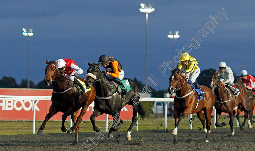 Kasbaan-0003 
 KASBAAN (centre, Alistair Rawlinson) beats AL JELLABY (left) and NAME THE WIND (right) in The Matchbook London Mile Series Qualifier Handicap
Kempton 3 Sep 2019 - Pic Steven Cargill / Racingfotos.com