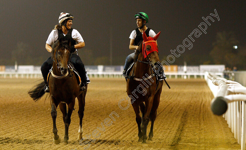 Illustrious-Lad-and-Brave-Smash-0002 
 BRAVE SMASH (left) and ILLUSTRIOUS LAD (right) training for The Al Quoz Sprint
Meydan 28 Mar 2019 - Pic Steven Cargill / Racingfotos.com