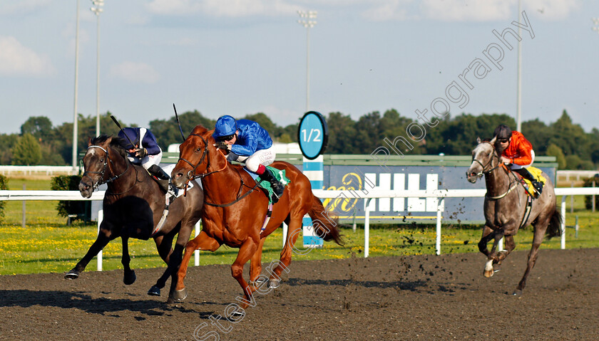 Mo assess-0001 
 MO'ASSESS (Oisin Murphy) beats ARAMAIC (left) in The Unibet Casino Deposit £10 Get £40 Bonus Novice Stakes Div2
Kempton 4 Aug 2021 - Pic Steven Cargill / Racingfotos.com