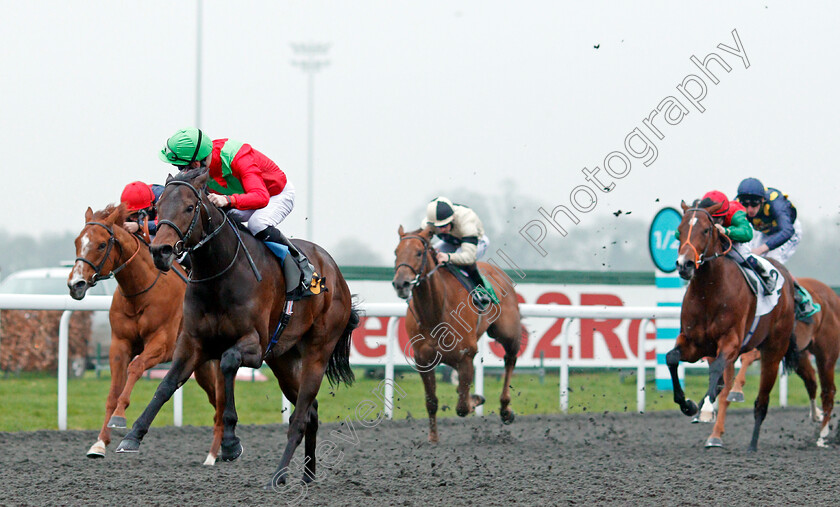 Nordic-Passage-0005 
 NORDIC PASSAGE (Robert Havlin) wins The Bet At racinguk.com Novice Median Auction Stakes Div2 Kempton 11 Apr 2018 - Pic Steven Cargill / Racingfotos.com