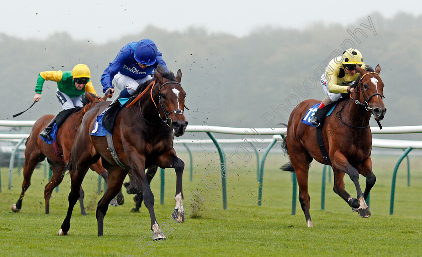 Hadith-0001 
 HADITH (left, William Buick) beats SHEIKHA REIKA (right) in The Kier Construction Central EBF Maiden Fillies Stakes Nottingham 18 Oct 2017 - Pic Steven Cargill / Racingfotos.com