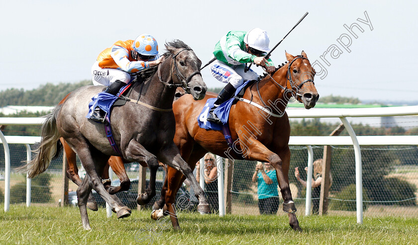 Zumurud-0001 
 ZUMURUD (left, Daniel Tudhope) beats DANEHILL DESERT (right) in The Sochall Smith Accountants Steve Evans Memorial Handicap
Pontefract 10 Jul 2018 - Pic Steven Cargill / Racingfotos.com