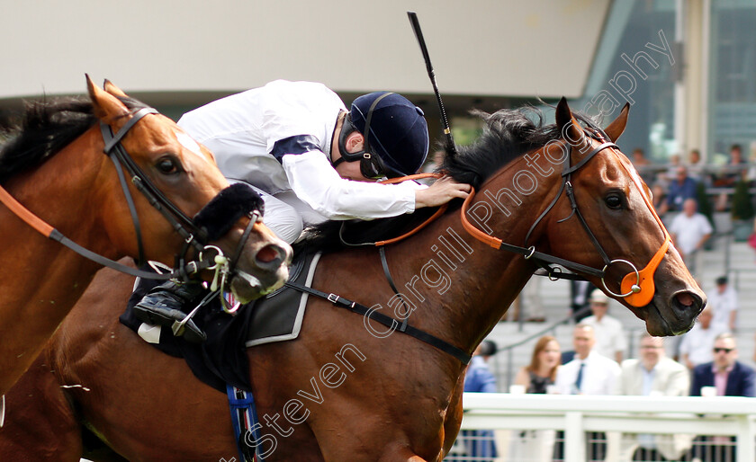 Production-0003 
 PRODUCTION (Oisin Murphy) wins The Anders Foundation British EBF Crocker Bulteel Maiden Stakes
Ascot 27 Jul 2018 - Pic Steven Cargill / Racingfotos.com