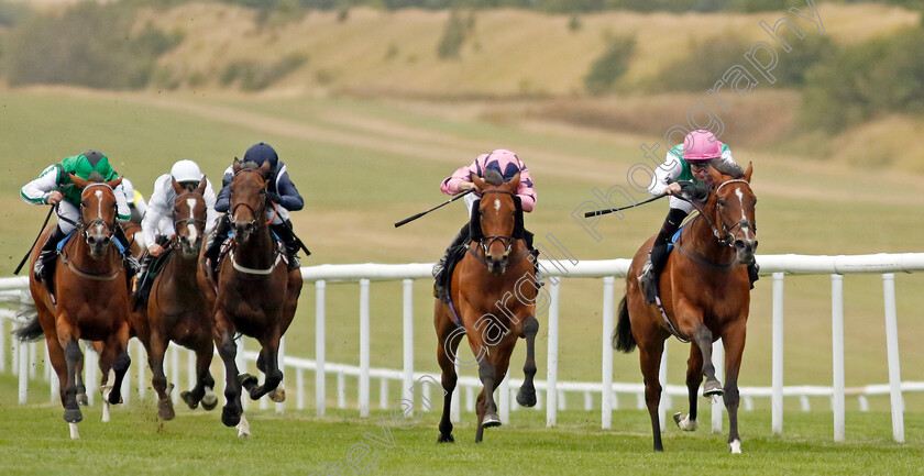 Laurel-0002 
 LAUREL (Robert Havlin) beats MASHAAER (2nd right) MIDNIGHT MOLL (2nd left) and LADY LOULOU (left) in The Join Racing TV Fillies Novice Stakes
Newmarket 29 Jul 2022 - Pic Steven Cargill / Racingfotos.com