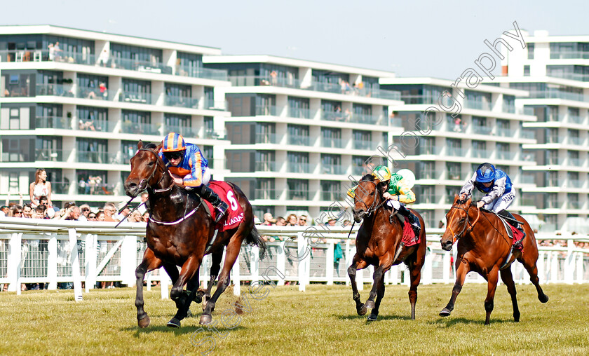 The-Irish-Rover-0001 
 THE IRISH ROVER (Ryan Moore) beats BARBILL (2nd right) and ITS THE ONLY WAY (right) in The Olympic Glory Conditions Stakes Newbury 19 May 2018 - Pic Steven Cargill / Racingfotos.com