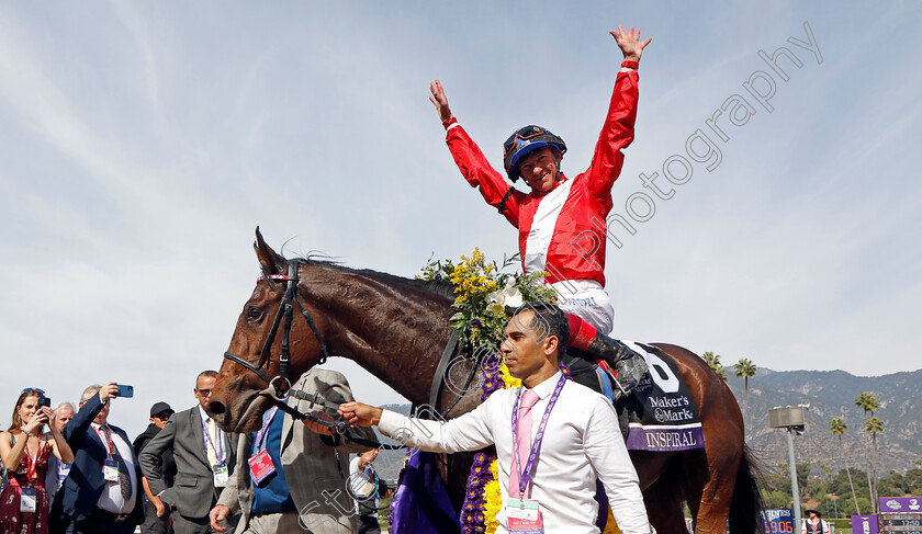 Inspiral-0008 
 INSPIRAL (Frankie Dettori) winner of The Breeders' Cup Filly & Mare Turf
Santa Anita 4 Nov 2023 - Pic Steven Cargill / Racingfotos.com