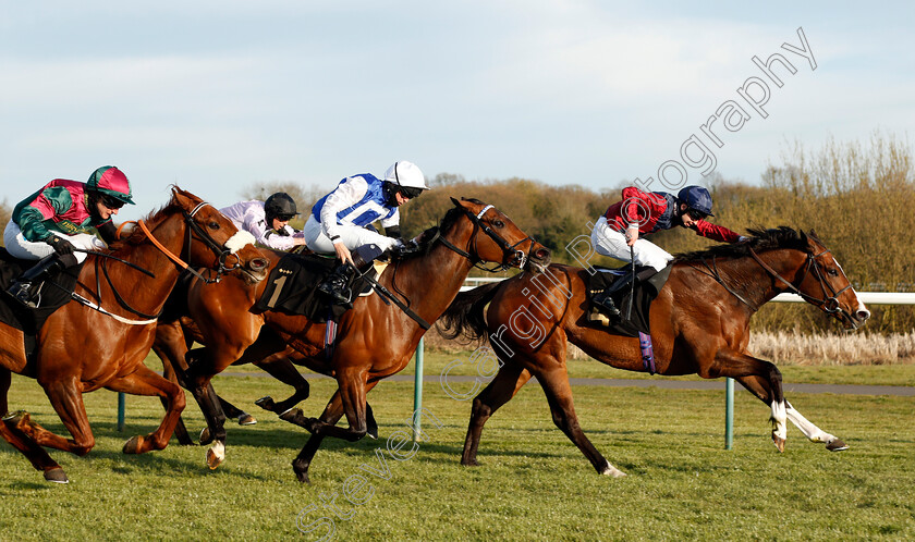 Hundred-Isles-0003 
 HUNDRED ISLES (Charles Bishop) beats JEAN BAPTISTE (centre) and COPPER AND FIVE (left) in The Visit racingtv.com Handicap
Nottingham 17 Apr 2021 - Pic Steven Cargill / Racingfotos.com