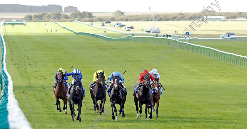 Mutasaabeq-0007 
 MUTASAABEQ (left, Jim Crowley) beats REGAL REALITY (centre) and CHINDIT (right) in The Al Basti Equiworld Dubai Joel Stakes
Newmarket 29 Sep 2023 - Pic Steven Cargill / Racingfotos.com