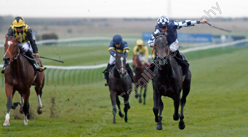 High-Flying-Bird-0001 
 HIGH FLYING BIRD (right, Richard Kingscote) wins The Discover Newmarket Nursery
Newmarket 23 Oct 2019 - Pic Steven Cargill / Racingfotos.com