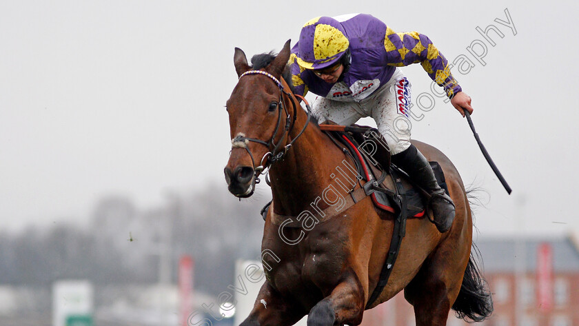 Warriors-Tale-0002 
 WARRIORS TALE (Bryony Frost) Newbury 2 Dec 2017 - Pic Steven Cargill / Racingfotos.com