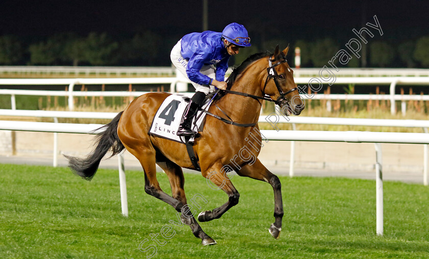 Legend-Of-Time-0008 
 LEGEND OF TIME (William Buick) winner of The Jumeirah Guineas
Meydan 2 Feb 2024 - Pic Steven Cargill / Racingfotos.com