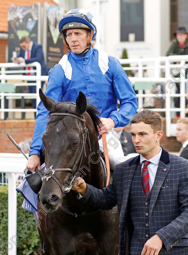 Mutasaabeq-0007 
 MUTASAABEQ (Jim Crowley) winner of The Al Basti Equiworld Dubai Joel Stakes
Newmarket 23 Sep 2022 - Pic Steven Cargill / Racingfotos.com