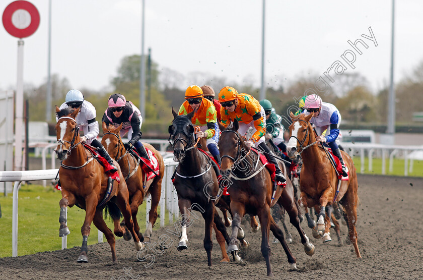 Cemhaan-0005 
 CEMHAAN (left, Neil Callan) leads KILLYBEGS WARRIOR (centre) on his way to winning The Virgin Bet Every Saturday Money Back Roseberry Handicap
Kempton 6 Apr 2024 - Pic Steven Cargill / Racingfotos.com