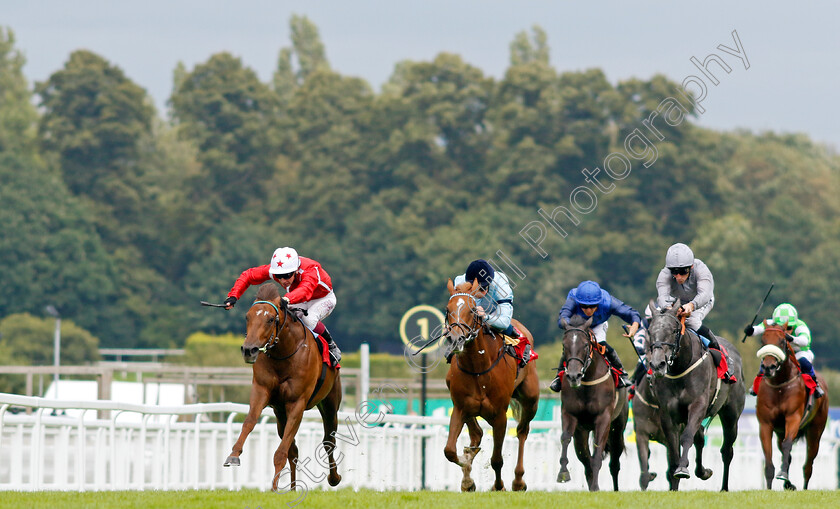 Shuwari-0007 
 SHUWARI (left, Oisin Murphy) beats SOPRANO (centre) and FALLEN ANGEL (right) in The European Bloodstock News EBF Star Stakes
Sandown 27 Jul 2023 - Pic Steven Cargill / Racingfotos.com