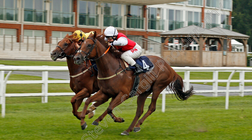 Glamorous-Crescent-0001 
 GLAMOROUS CRESCENT (Georgia Dobie) beats THRILLER'S MOON (left) in The Betway Apprentice Handicap Div2
Lingfield 2 Sep 2020 - Pic Steven Cargill / Racingfotos.com