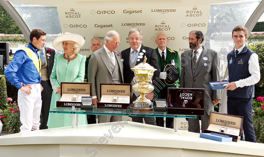 Poet s-Word-0016 
 Presentation to Saeed Suhail, Michael Stoute and James Doyle for The Prince Of Wales's Stakes
Royal Ascot 20 Jun 2018 - Pic Steven Cargill / Racingfotos.com