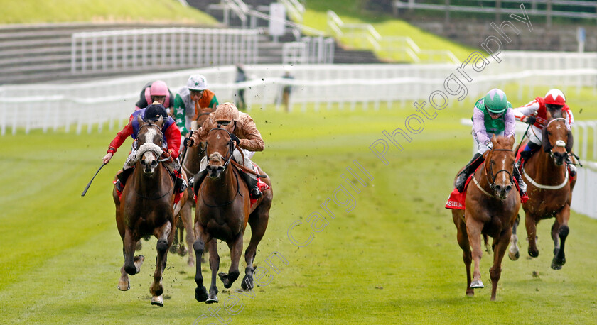 Nymphadora-0007 
 NYMPHADORA (centre, Oisin Murphy) beats KING'S LYNN (left) in The CAA Stellar Handicap
Chester 11 May 2023 - Pic Steven Cargill / Racingfotos.com