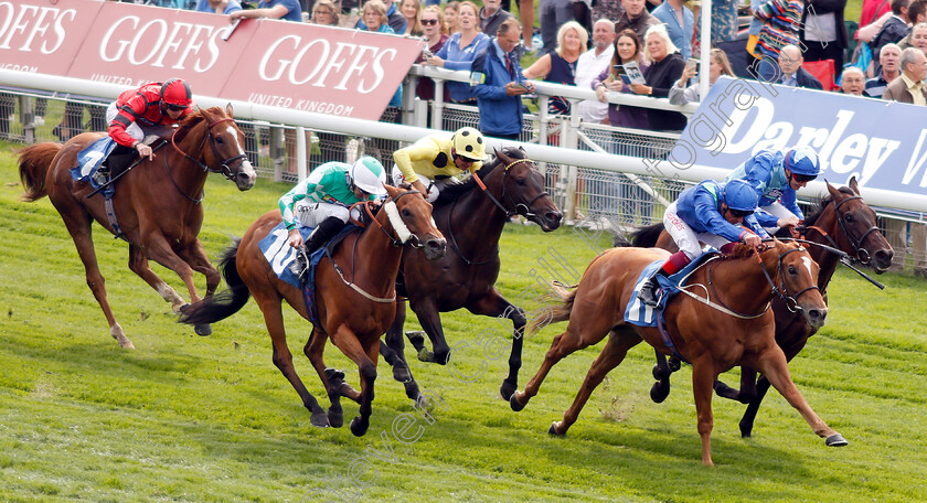 Poet s-Society-0003 
 POET'S SOCIETY (Frankie Dettori) wins The Clipper Logistics Handicap making Mark Johnston the winningmost trainer in UK 
York 23 Aug 2018 - Pic Steven Cargill / Racingfotos.com