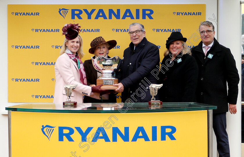 Frodon-0013 
 Presentation to Mr and Mrs P J Vogt for The Ryanair Chase won by FRODON
Cheltenham 14 Mar 2019 - Pic Steven Cargill / Racingfotos.com