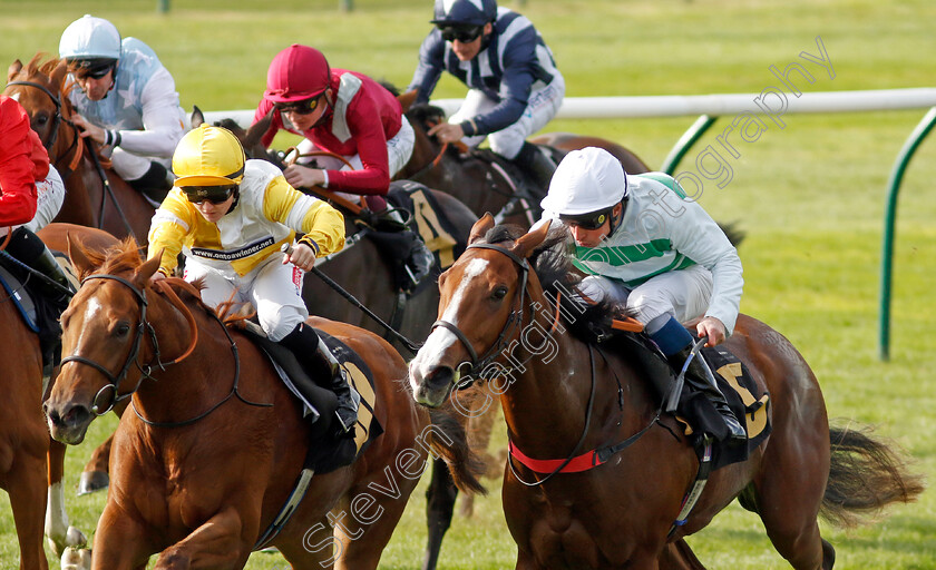 Gold-As-Glass-0006 
 GOLD AS GLASS (left, Hollie Doyle) beats MARIE LAVEAU (right) in The Discover Newmarket Fillies Restricted Novice Stakes Div1
Newmarket 19 Oct 2022 - Pic Steven Cargill / Racingfotos.com