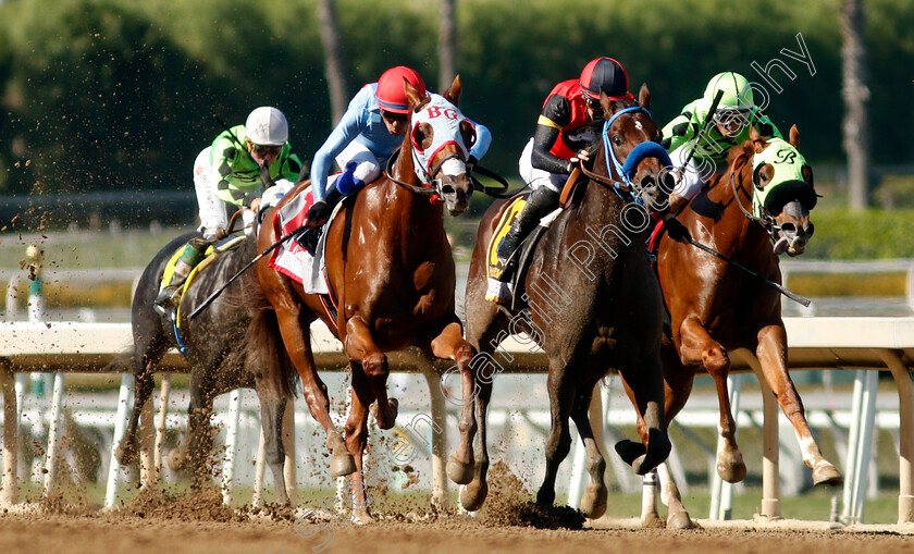 Magic-Spoon-0004 
 MAGIC SPOON (left, Tiago Pereira) beats PRIVATE GEM (centre) and DR NO NO (right) in The Golden State Juvenile
Santa Anita 3 Nov 2023 - Pic Steven Cargill / Racingfotos.com