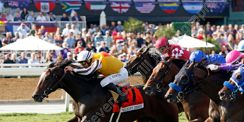 Seal-Team-0004 
 SEAL TEAM (Umberto Rispoli) wins The Twilight Derby
Santa Anita 4 Nov 2023 - Pic Steven Cargill / Racingfotos.com