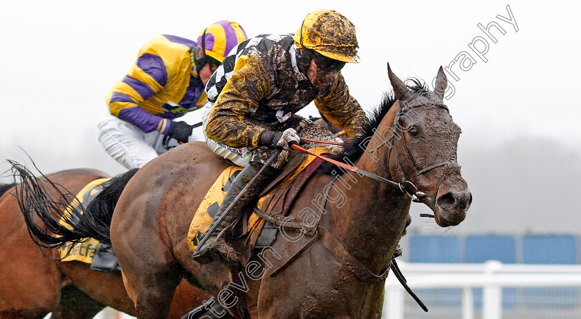 Talkischeap-0003 
 TALKISCHEAP (Wayne Hutchinson) wins The Betfair Cash Out Handicap Hurdle Newbury 10 Feb 2018 - Pic Steven Cargill / Racingfotos.com